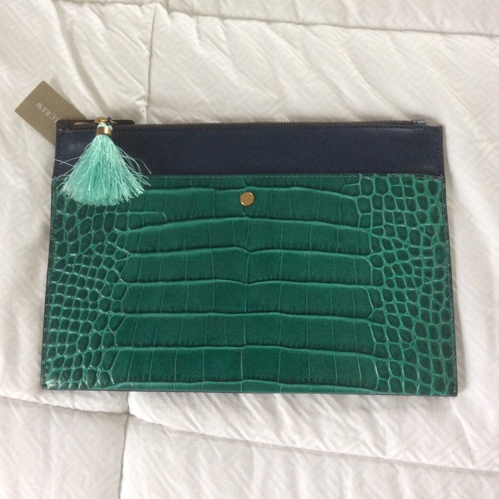J Crew Stamped Croc Pouch SALE